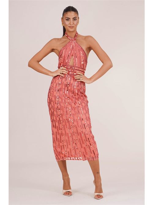 Abito con applicazioni gioiello Allure Evening | AA744BLUSH